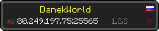 Userbar 320x64 in Minecraft-Stil für den Server 80.249.197.75:25565