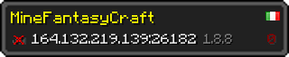 Userbar 320x64 in minecraft style for 164.132.219.139:26182