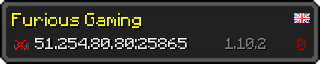 Userbar 320x64 in Minecraft-Stil für den Server 51.254.80.80:25865