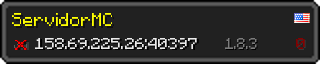 Юзербар 320x64 у стилі майнкрафт для сервера 158.69.225.26:40397