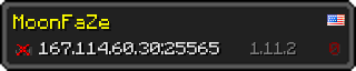 Userbar 320x64 in Minecraft-Stil für den Server 167.114.60.30:25565