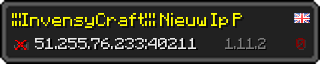 Userbar 320x64 in Minecraft-Stil für den Server 51.255.76.233:40211
