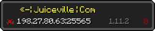 Userbar 320x64 in minecraft style for 198.27.80.63:25565