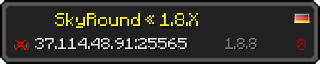 Userbar 320x64 in minecraft style for 37.114.48.91:25565