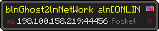 Userbar 320x64 in Minecraft-Stil für den Server 198.100.158.219:44456