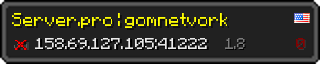 Userbar 320x64 in minecraft style for 158.69.127.105:41222