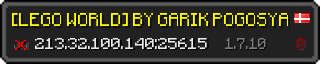 Userbar 320x64 in Minecraft-Stil für den Server 213.32.100.140:25615