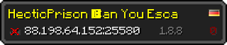 Userbar 320x64 in minecraft style for 88.198.64.152:25580