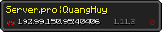 Userbar 320x64 in minecraft style for 192.99.150.95:40406