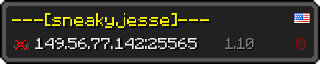 Userbar 320x64 in minecraft style for 149.56.77.142:25565