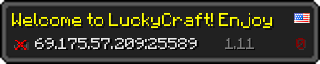 Userbar 320x64 in minecraft style for 69.175.57.209:25589