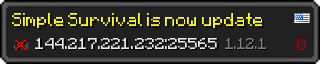 Userbar 320x64 in minecraft style for 144.217.221.232:25565