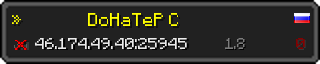 Userbar 320x64 in Minecraft-Stil für den Server 46.174.49.40:25945