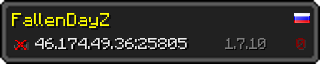 Userbar 320x64 in minecraft style for 46.174.49.36:25805