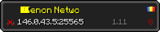 Userbar 320x64 in Minecraft-Stil für den Server 146.0.43.5:25565