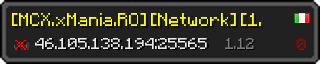 Userbar 320x64 in minecraft style for 46.105.138.194:25565