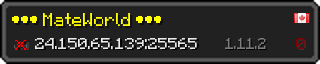 Userbar 320x64 in minecraft style for 24.150.65.139:25565