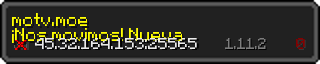 Userbar 320x64 in minecraft style for 45.32.164.153:25565