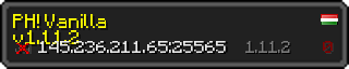 Userbar 320x64 in minecraft style for 145.236.211.65:25565