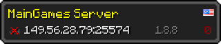 Userbar 320x64 in minecraft style for 149.56.28.79:25574