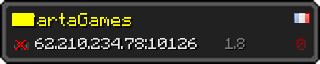 Userbar 320x64 in minecraft style for 62.210.234.78:10126