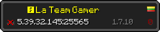 Userbar 320x64 in minecraft style for 5.39.32.145:25565