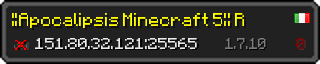 Userbar 320x64 in minecraft style for 151.80.32.121:25565