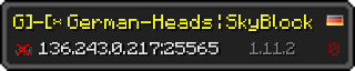 Userbar 320x64 in minecraft style for 136.243.0.217:25565