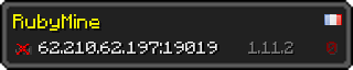 Userbar 320x64 in Minecraft-Stil für den Server 62.210.62.197:19019