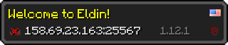 Userbar 320x64 in Minecraft-Stil für den Server 158.69.23.163:25567