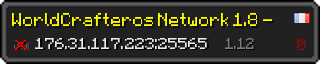 Userbar 320x64 in minecraft style for 176.31.117.223:25565