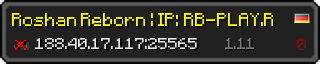 Userbar 320x64 in Minecraft-Stil für den Server 188.40.17.117:25565