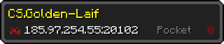 Userbar 320x64 in Minecraft-Stil für den Server 185.97.254.55:20102