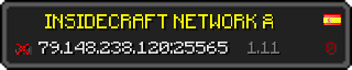 Userbar 320x64 in minecraft style for 79.148.238.120:25565