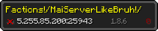 Userbar 320x64 in minecraft style for 5.255.85.200:25943