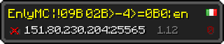 Userbar 320x64 in Minecraft-Stil für den Server 151.80.230.204:25565