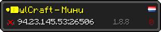 Userbar 320x64 in Minecraft-Stil für den Server 94.23.145.53:26506