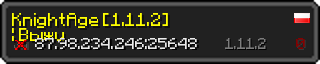 Userbar 320x64 in minecraft style for 87.98.234.246:25648