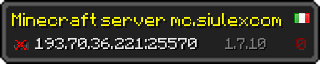 Userbar 320x64 in minecraft style for 193.70.36.221:25570