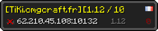 Userbar 320x64 in minecraft style for 62.210.45.108:10132