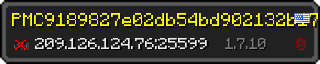 Userbar 320x64 in Minecraft-Stil für den Server 209.126.124.76:25599