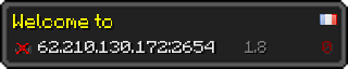 Userbar 320x64 in minecraft style for 62.210.130.172:2654