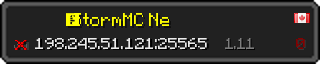 Userbar 320x64 in minecraft style for 198.245.51.121:25565