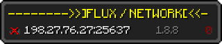 Userbar 320x64 in Minecraft-Stil für den Server 198.27.76.27:25637