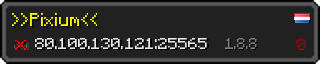 Userbar 320x64 in minecraft style for 80.100.130.121:25565