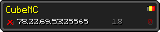 Userbar 320x64 in minecraft style for 78.22.69.53:25565