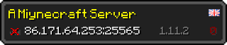 Userbar 320x64 in Minecraft-Stil für den Server 86.171.64.253:25565