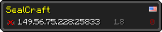 Userbar 320x64 in Minecraft-Stil für den Server 149.56.75.228:25833