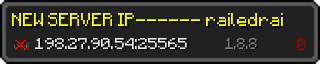 Userbar 320x64 in Minecraft-Stil für den Server 198.27.90.54:25565