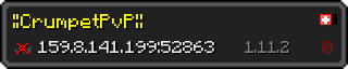 Userbar 320x64 in Minecraft-Stil für den Server 159.8.141.199:52863